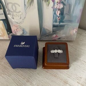 Swarovski Infinite Silver and White Crystal Ring- 7